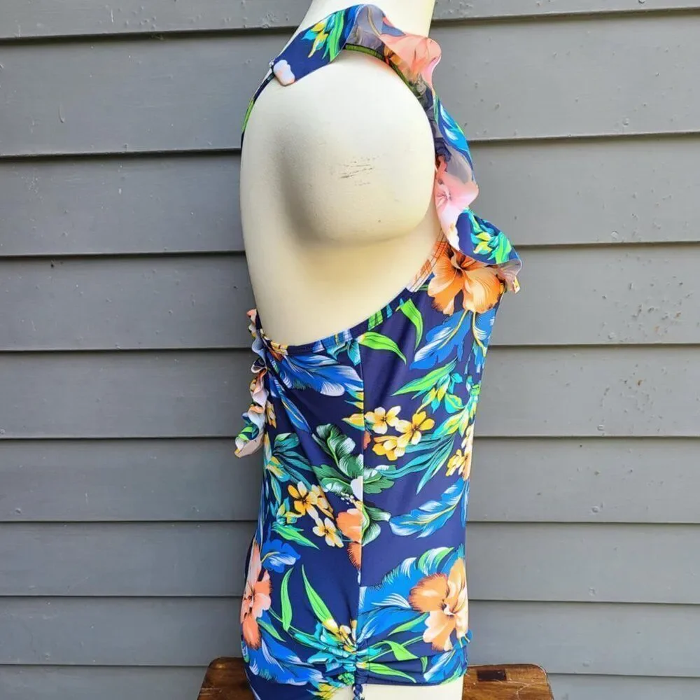 Kalawalk Girls Floral Pattern Swim One Piece size 14